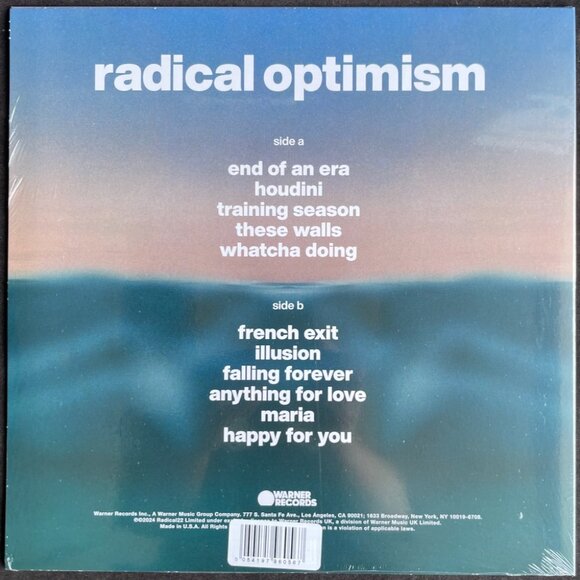 Dua Lipa, Radical Optimism, Limited Red Vinyl, LP, Warner Records, 2024 NEW - Picture 3 of 3
